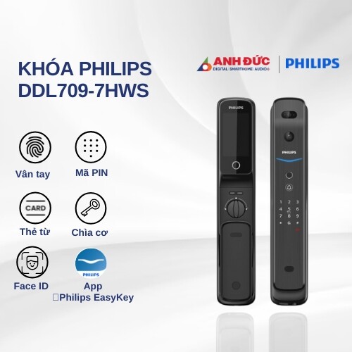 Khóa Philips DDL709-7HWS | Black (Chính hãng)