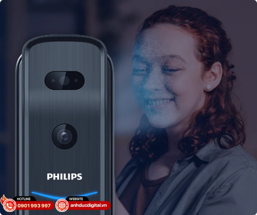 Khóa Philips DDL709-FVP-7HWS tích hợp hệ thống camera kép hiện đại