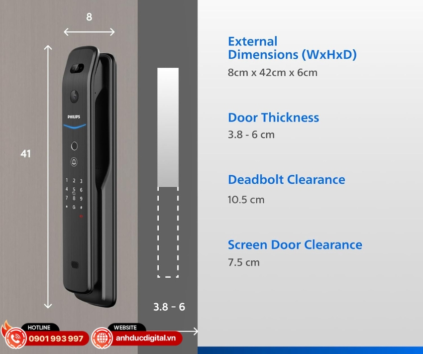 Philips DDL709-7HWS được trang bị lõi khóa SUS304 cao cấp