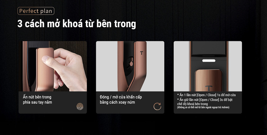 Tenon A2 Linh Hoạt Với 5 Phương Thức Mở Khoá