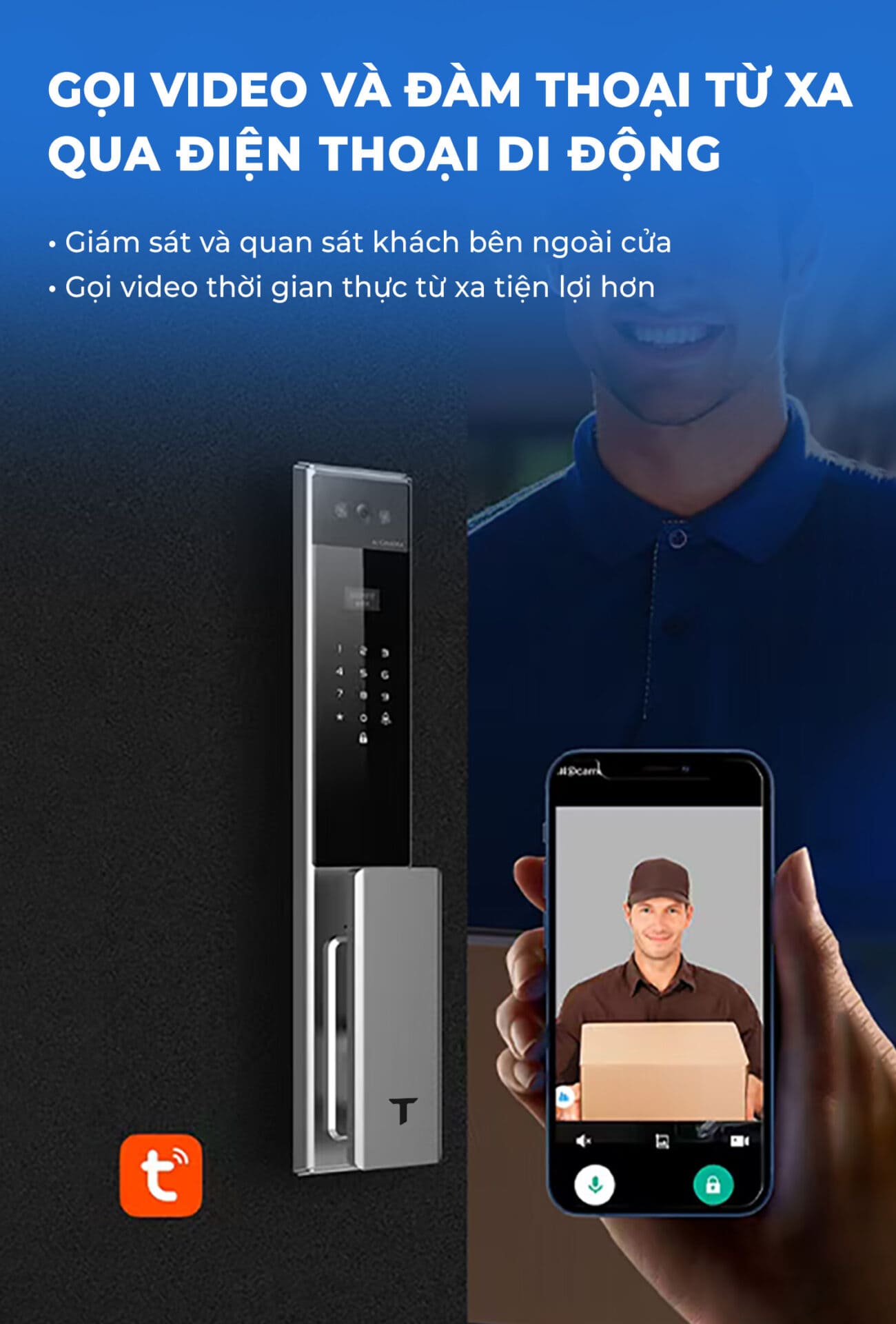 tenon a30 gọi video và mở khóa từ xa