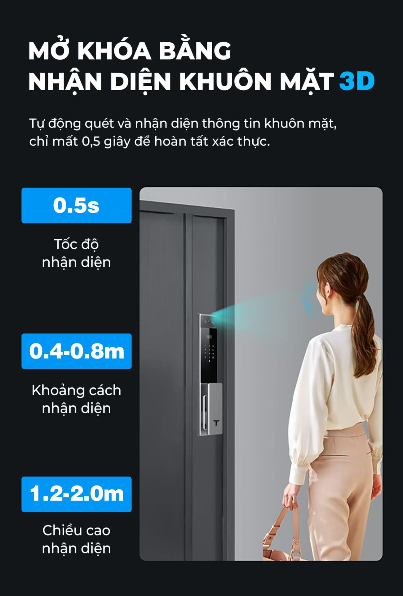 tenon a30 nhận diện khuôn mặt 3d mở khóa nhanh