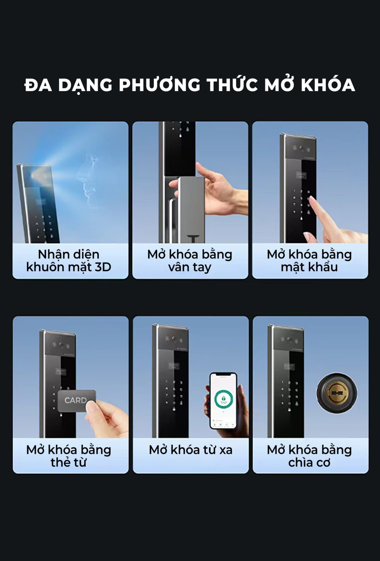 các kiểu mở khóa của tenon a30