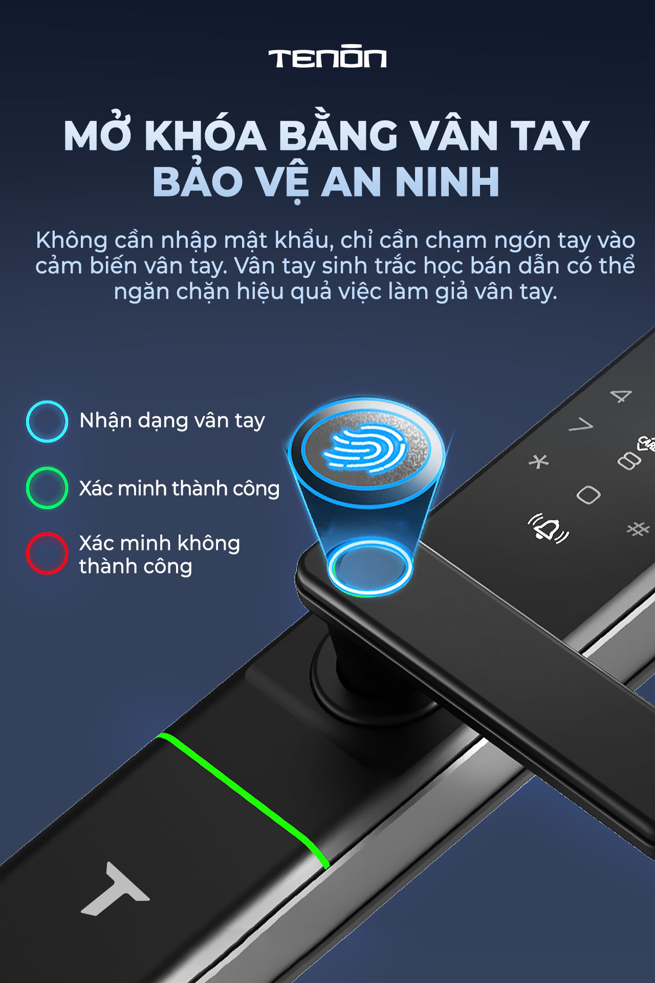 Cảm biến vân tay Tenon HS6 siêu nhạy