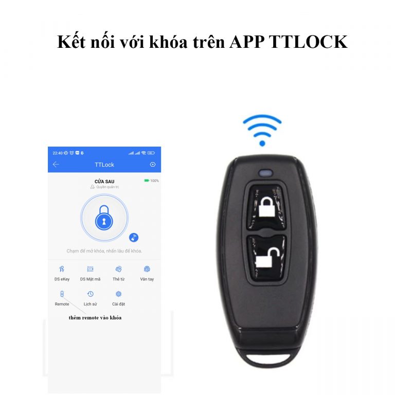 Remote khóa vân tay app TTLOCK 3