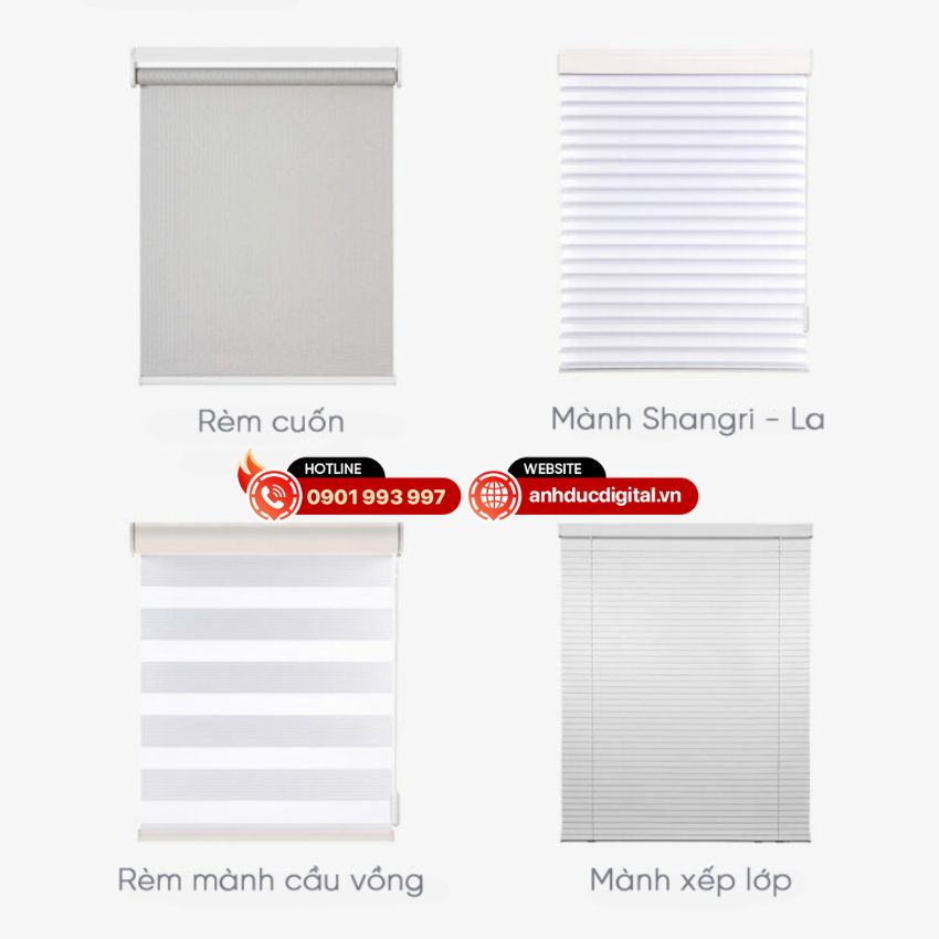 các loại rèm tương thích với Động cơ rèm cuốn Aqara T1S