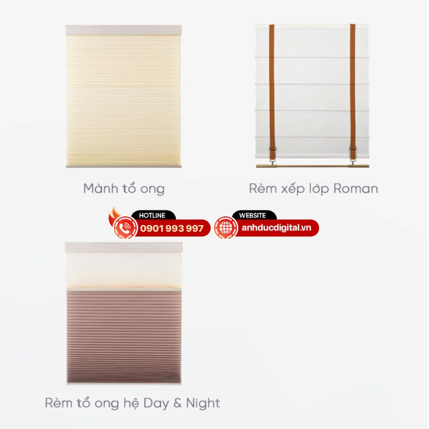 các loại rèm phù hợp với động cơ rèm Aqara T1S