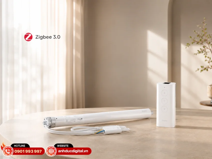 Động cơ r&egrave;m cuốn dọc Aqara TA ZNGZDJ20LM sử dụng giao thức Zigbee 3.0 
