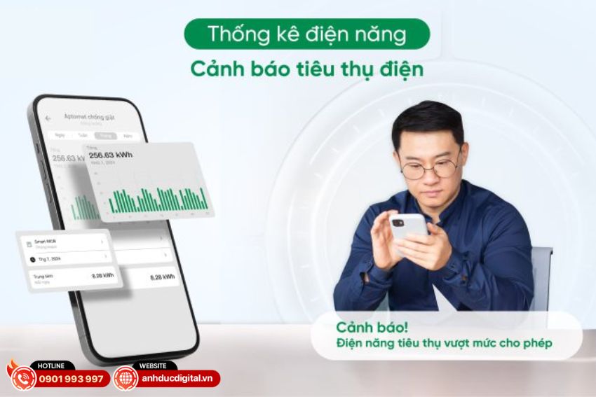Chức năng thống kê điện tiêu thụ của Aptomat chống giật Lumi