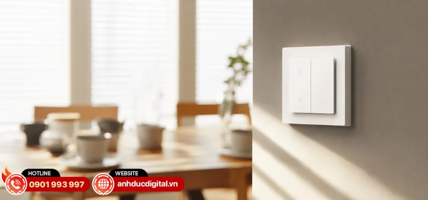 C&ocirc;ng tắc r&egrave;m Aqara H2 EU DS-K02D được thiết kế theo ti&ecirc;u chuẩn ch&acirc;u &Acirc;u