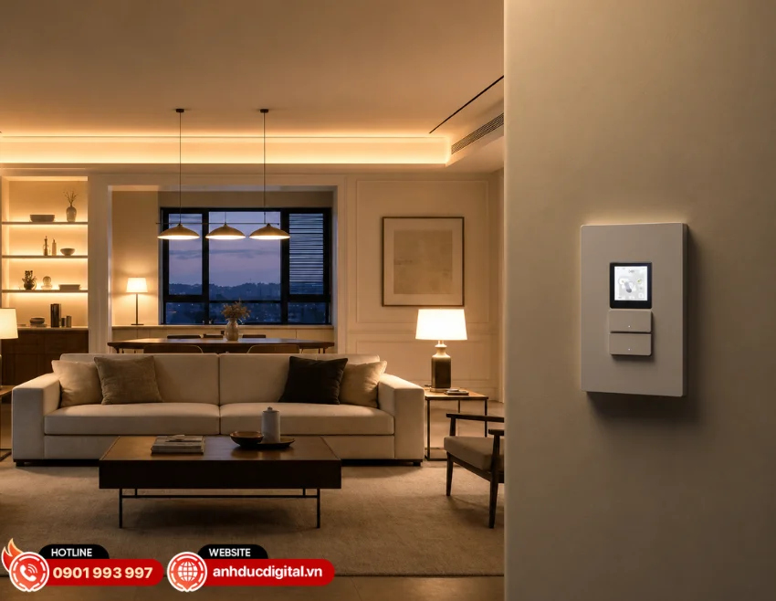Aqara S100 US WS-K06D được thiết kế &acirc;m tường hiện đại