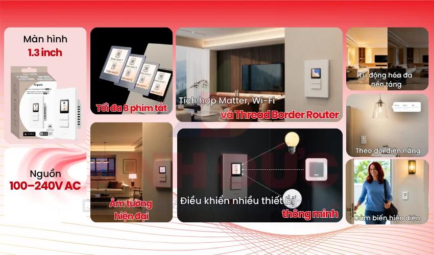 C&ocirc;ng tắc Aqara S100 US WS-K06D