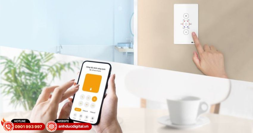 cài đặt giờ bật tắt công tắc bình nóng lạnh thông minh Lumi Wifi