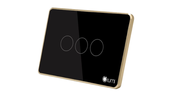 Công tắc cửa cuốn kính phẳng viền thẳng champagne3 4