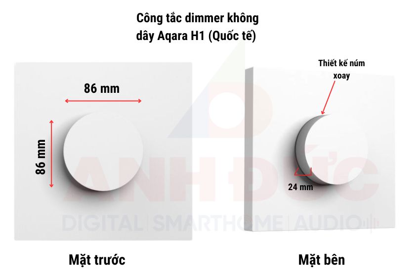 Thiết kế công tắc dimmer không dây Aqara H1