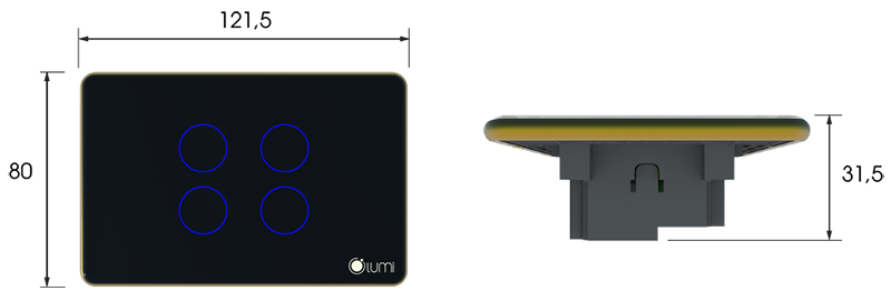 Công tắc rèm đôi Lumi 12