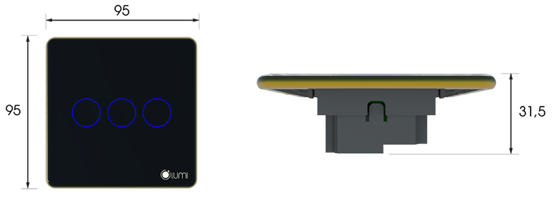 công tắc rèm đơn Lumi 9