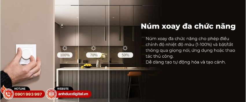 Công tắc xoay Dimmer Aqara H2 EU - 8