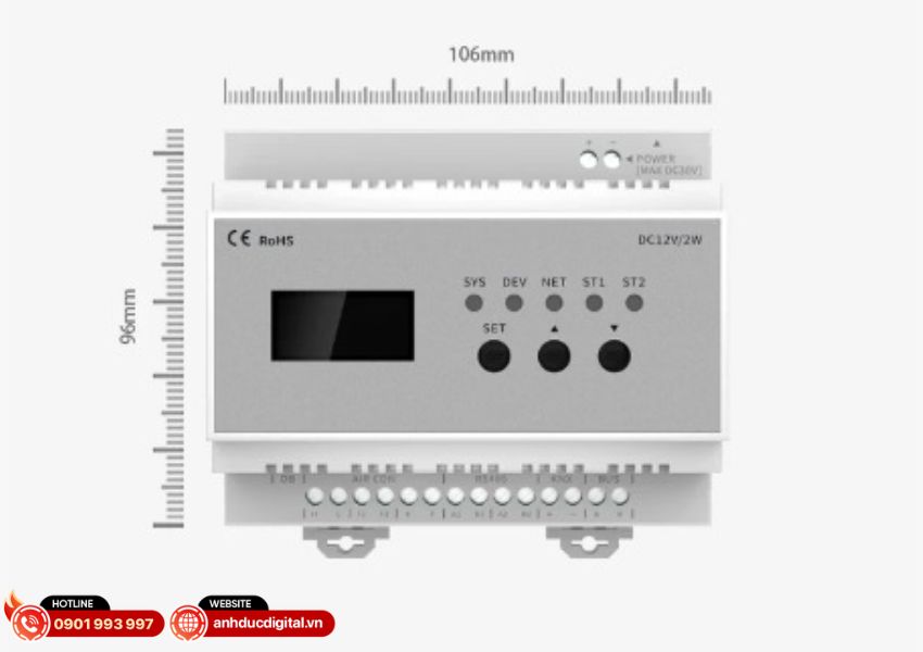 Bộ điều khiển điều hoà trung tâm Aqara VRF T1 - 4