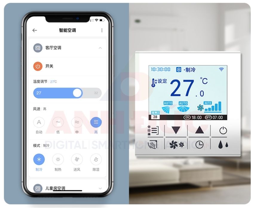 Bộ điều khiển điều hoà trung tâm Aqara VRF T1 - 6