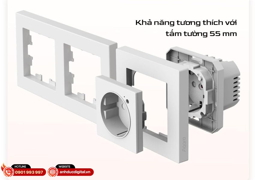 Ổ cắm tường Aqara H2 - 1