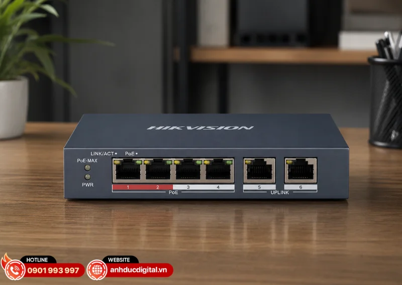 DS-3E0106P-E/M sở hữu vỏ kim loại chắc chắn giúp tăng độ bền khi lắp đặt và sử dụng