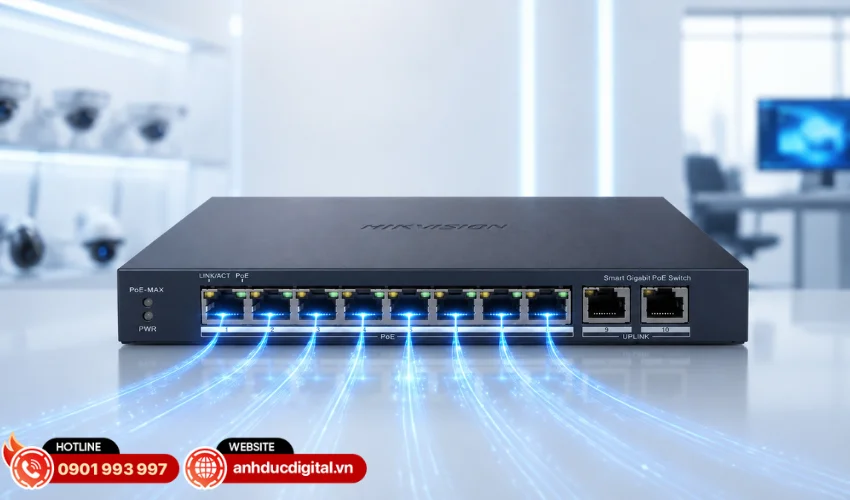Đ&aacute;nh gi&aacute; tổng quan về Switch Hikvision DS-3E1510P-EI