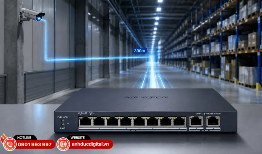 Switch 8 cổng PoE Gigabit