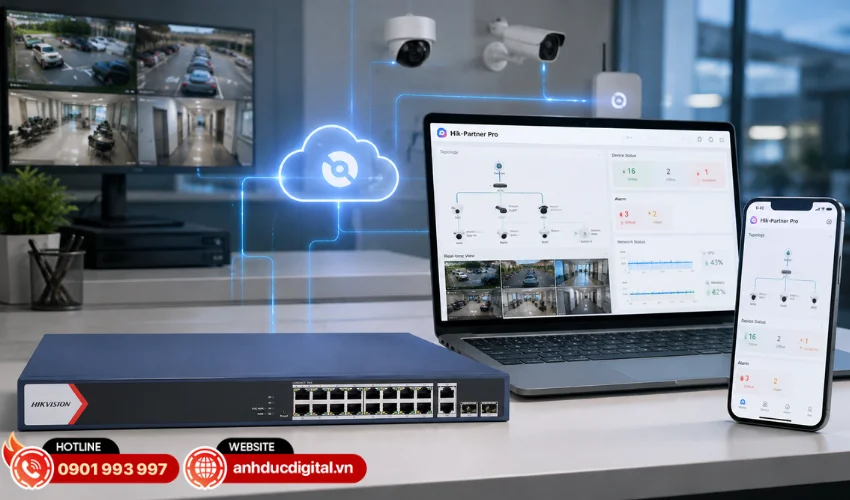 Quản l&yacute; từ xa qua ứng dụng Hik-Partner Pro