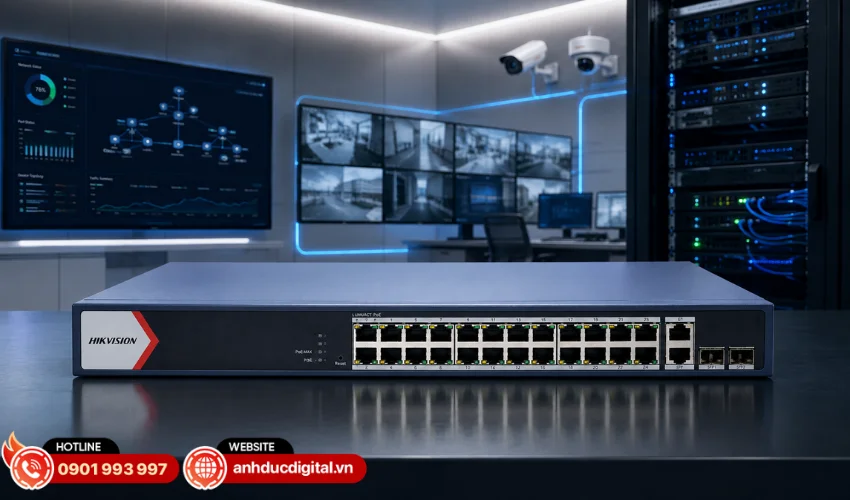 Switch quản l&yacute; PoE Gigabit