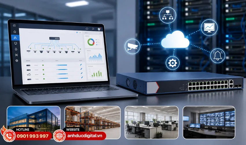 Switch mạng thông minh 24 cổng PoE Gigabit