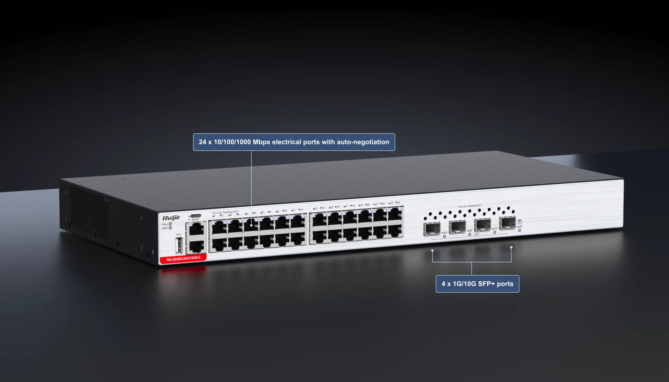  Switch Ruijie 24 cổng RG-S5300-24GT4XS-E