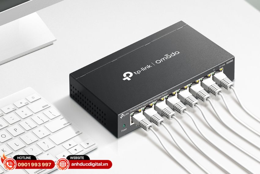 ES208G hỗ trợ đặt b&agrave;n hoặc gắn tường