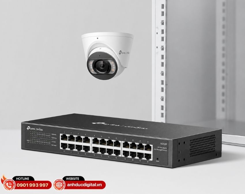 TP-Link Omada ES224G được trang bị 24 cổng RJ45 Gigabit&nbsp;hỗ trợ tốc độ 10/100/1000 Mbps