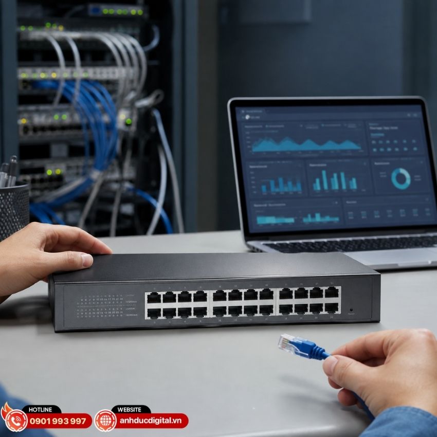 ES224G cung cấp nhiều c&ocirc;ng cụ hỗ trợ quản trị v&agrave; xử l&yacute; sự cố mạng như Cable Diagnostics, Port Mirroring v&agrave; Port Statistics