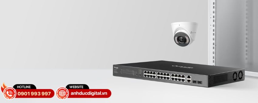 Switch TP-Link Omada ES228GMP được trang bị 28 cổng Gigabit