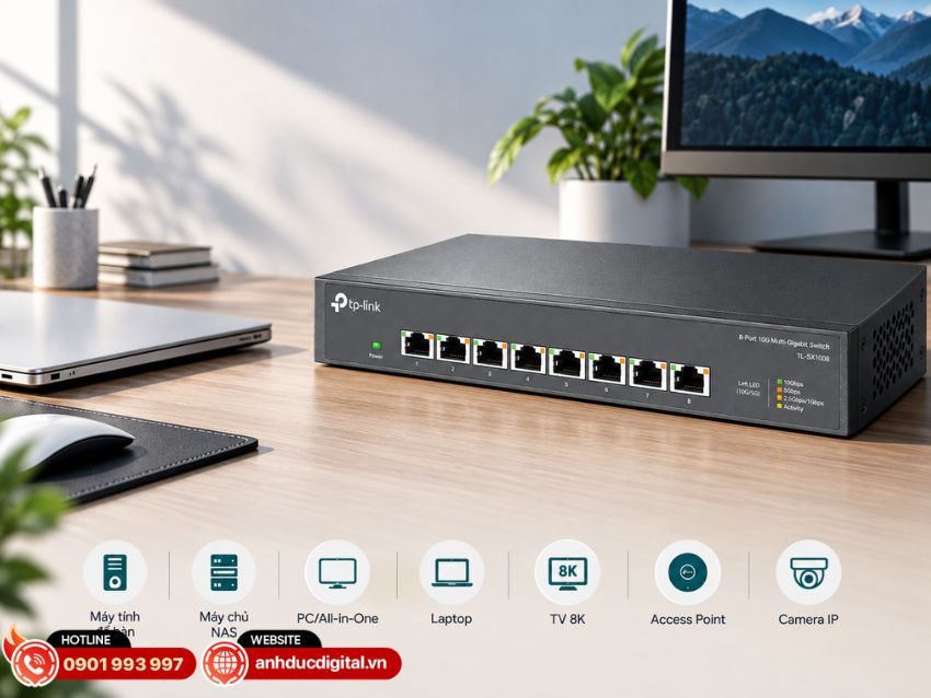 C&aacute;c cổng tr&ecirc;n TL-SX1008 hỗ trợ tự động đ&agrave;m ph&aacute;n 5 tốc độ 