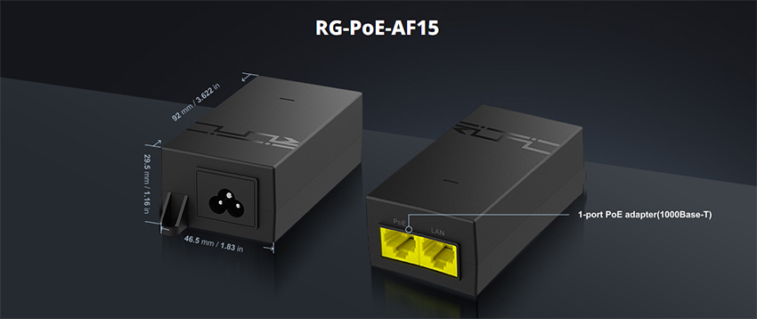 Nguồn POE adapter Ruijie RG-POE-AF15 05