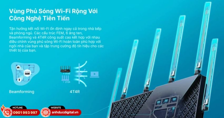 Khả năng phủ sóng rộng rãi của TP-Link Archer Ax72