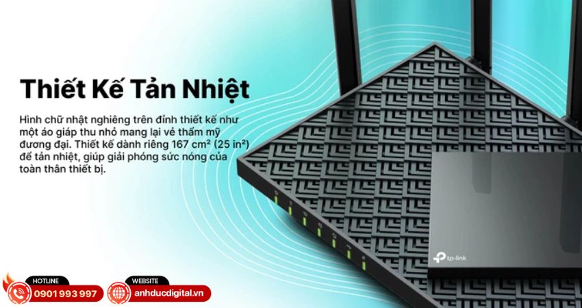 Thiết kế tản nhiệt của TP-Link Archer Ax72