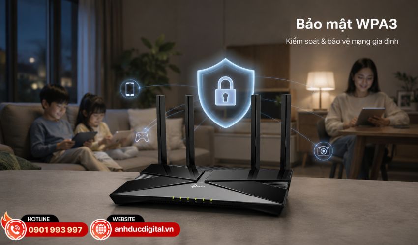 Bảo mật WPA3 v&agrave; nhiều c&ocirc;ng cụ quản l&yacute; mạng