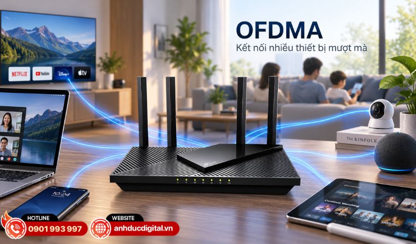 C&ocirc;ng nghệ OFDMA tối ưu kết nối&nbsp;
