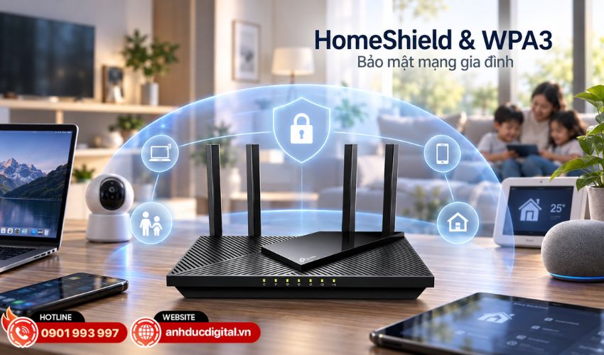 C&ocirc;ng nghệ HomeShield tăng cường bảo mật mạng gia đ&igrave;nh