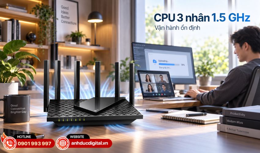 CPU ba nh&acirc;n 1.5 GHz xử l&yacute; mạng hiệu quả