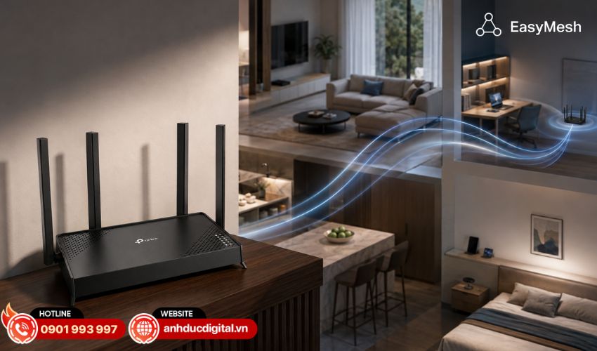 Hỗ trợ EasyMesh mở rộng Wi-Fi toàn nhà