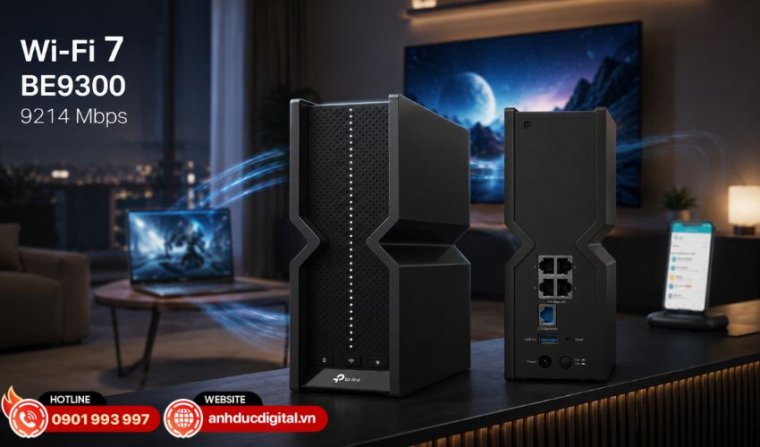 Wi-Fi 7 ba băng tần với tốc độ lên đến 9214 Mbps