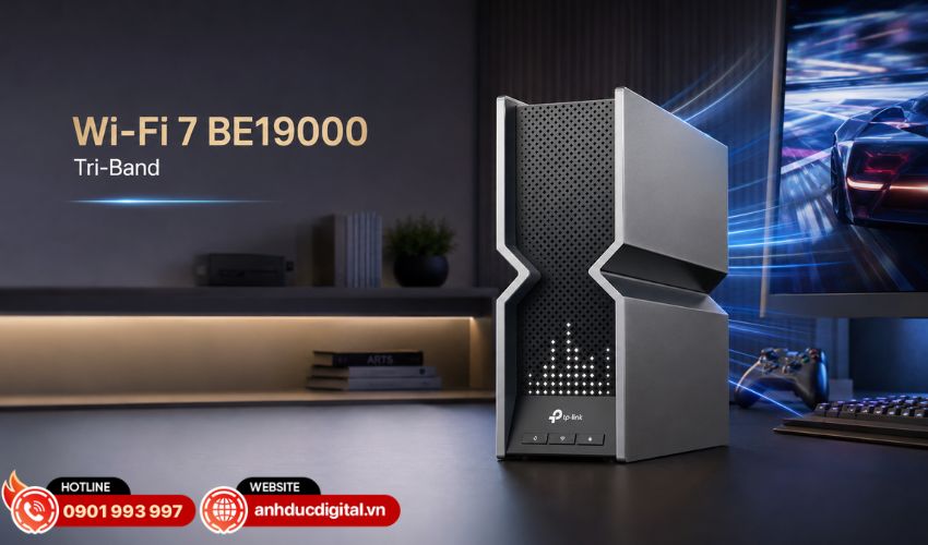 Wi-Fi 7 ba băng tần BE19000 tốc độ l&ecirc;n đến 19 Gbps