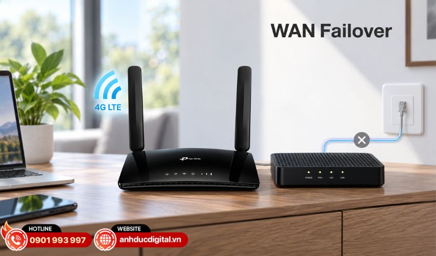 WAN Failover gi&uacute;p duy tr&igrave; kết nối Internet linh hoạt