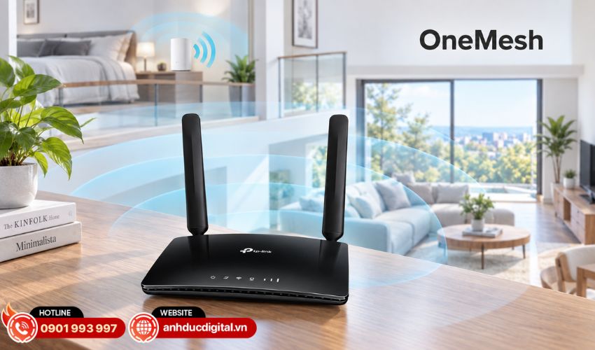 Hỗ trợ TP-Link OneMesh mở rộng v&ugrave;ng phủ WiFi