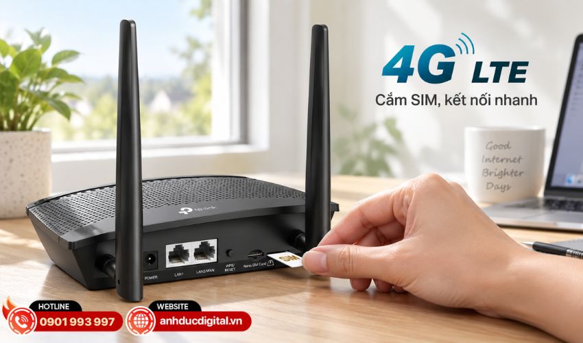 Kết nối 4G LTE tốc độ cao